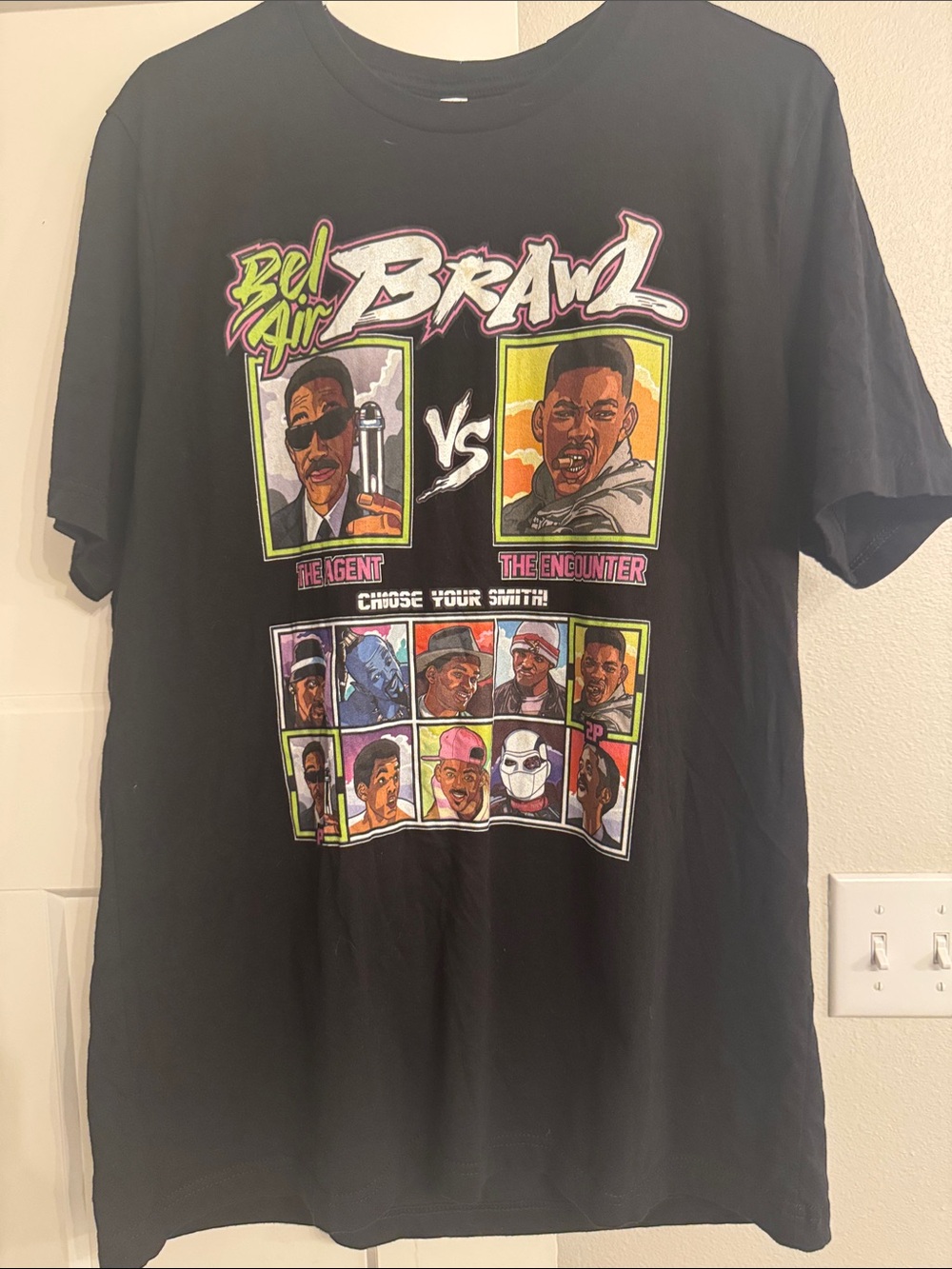 Bella Canvas Black 'Bel Air Brawl' Graphic Tee shirt xl